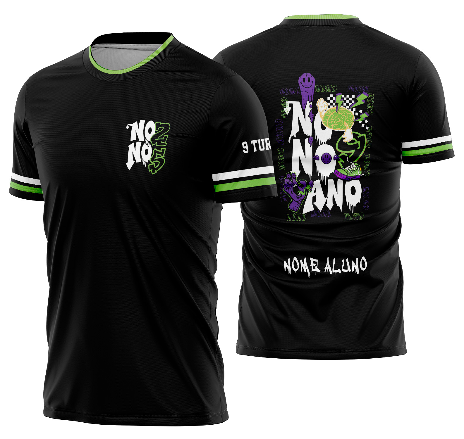 Arte vetor camisa Nono Ano Grafite Mod-167