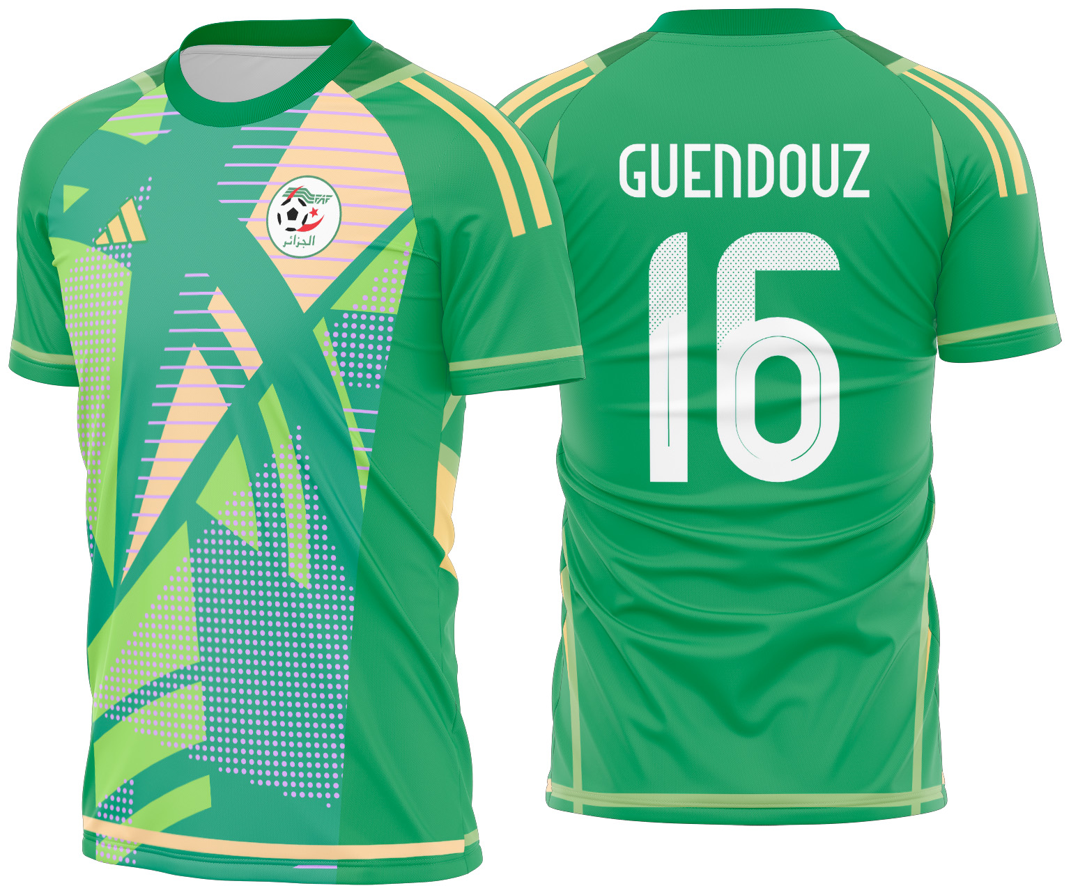 Arte vetor camisa Algeria Goleiro 2024-2025