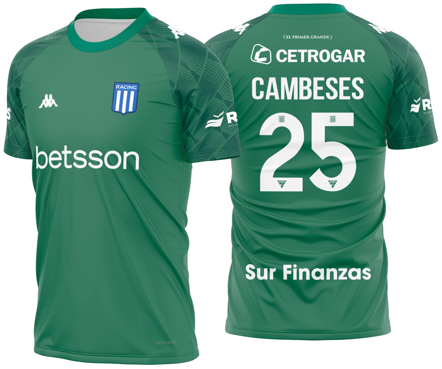 Arte vetor camisa Racing Club Goleiro 2025