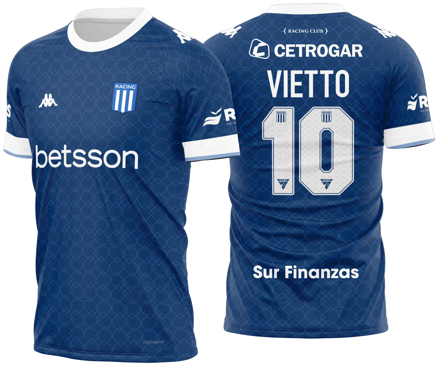 Arte vetor camisa Racing Club Visita 2025