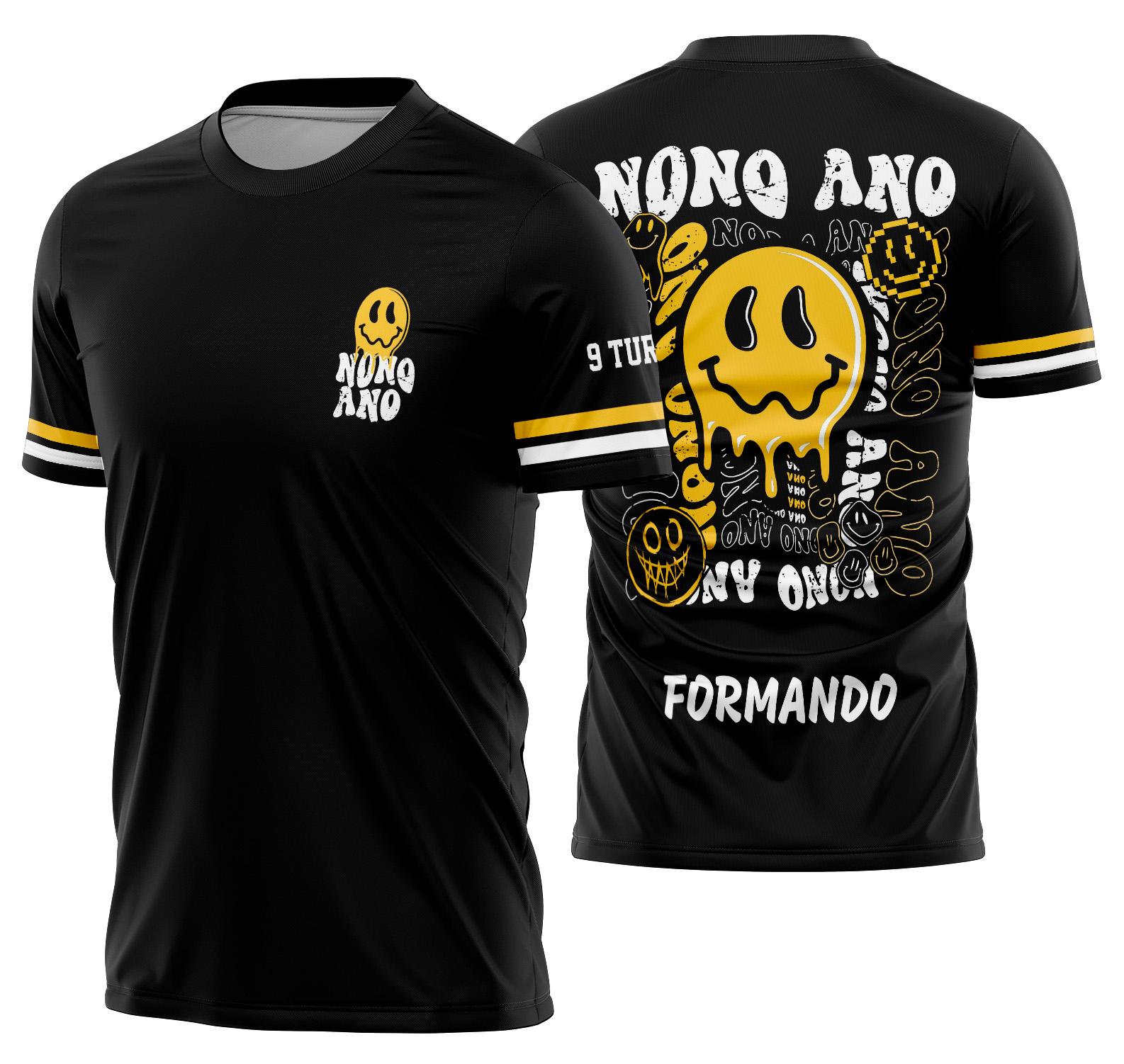 Arte vetor camisa Nono Ano Grafite Mod-184