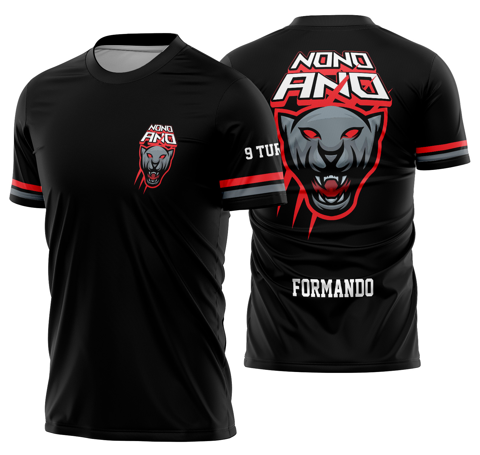 Arte vetor camisa Nono Ano Onça Mod-194