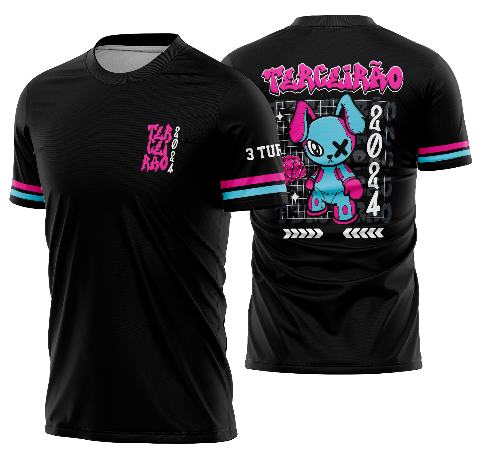 Arte vetor camisa Terceirão Coelho Pelucia Mod-205