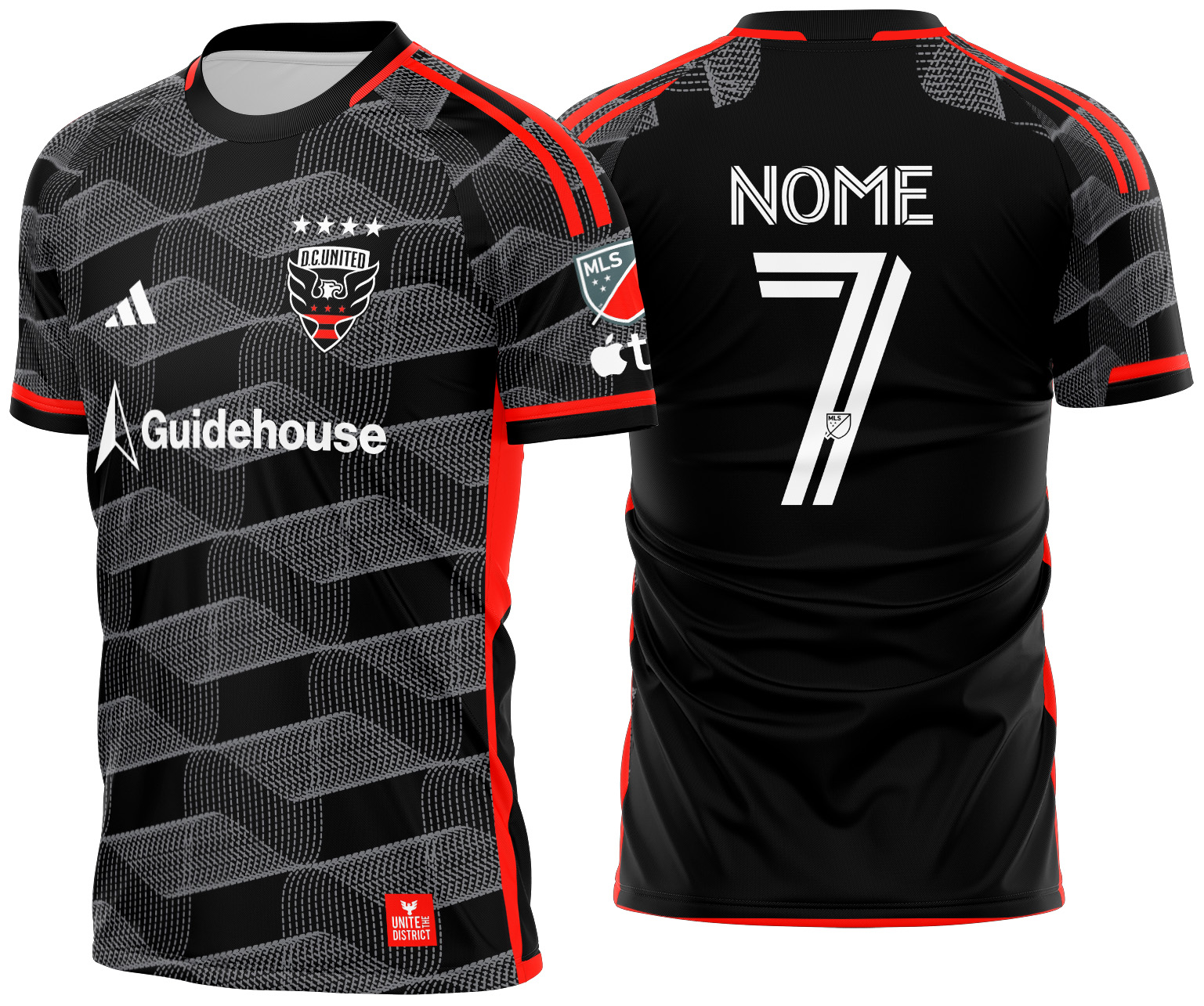 Arte vetor camisa DC United Local 2025