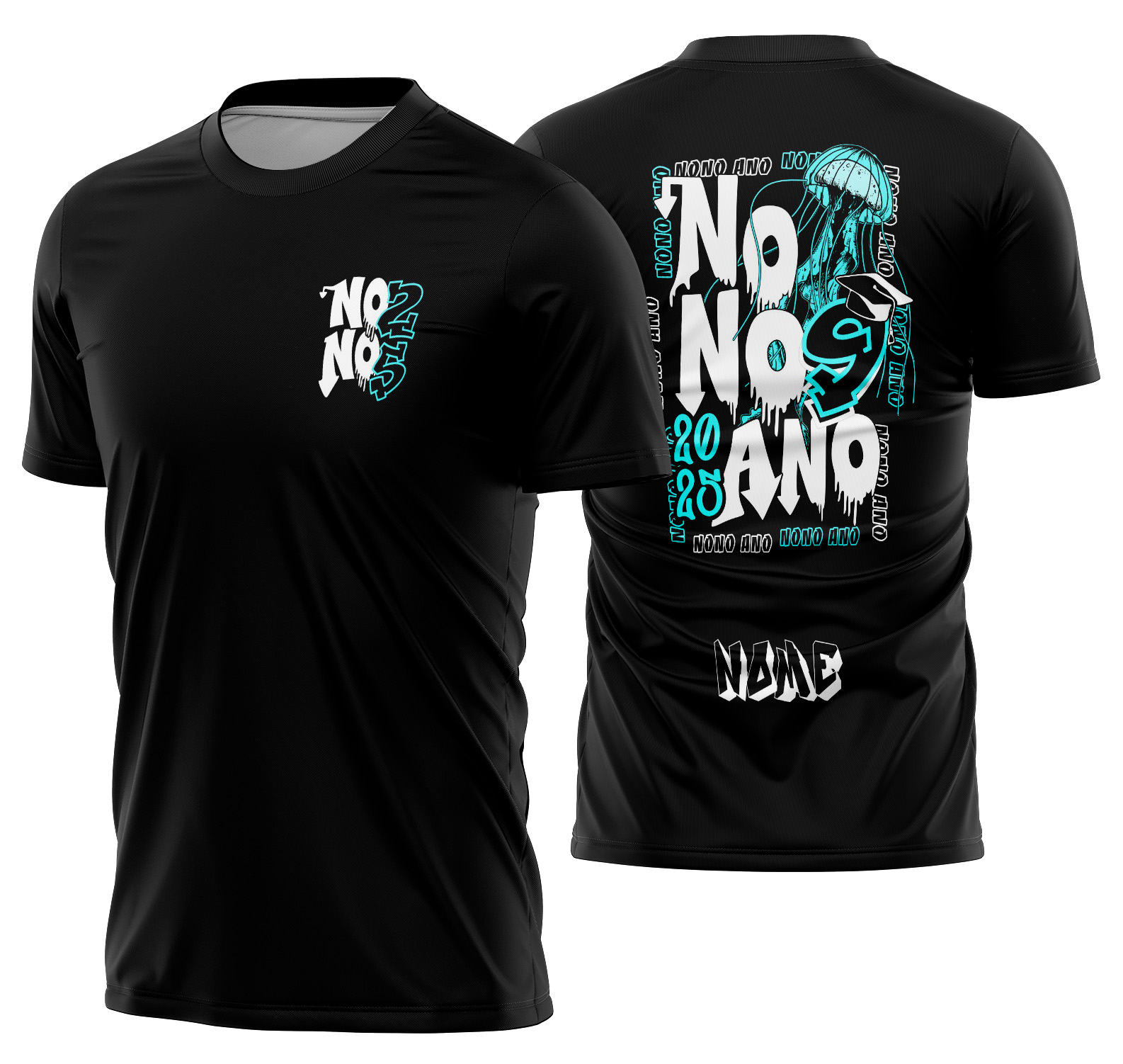 Arte vetor camisa Nono ano agua viva Mod-238