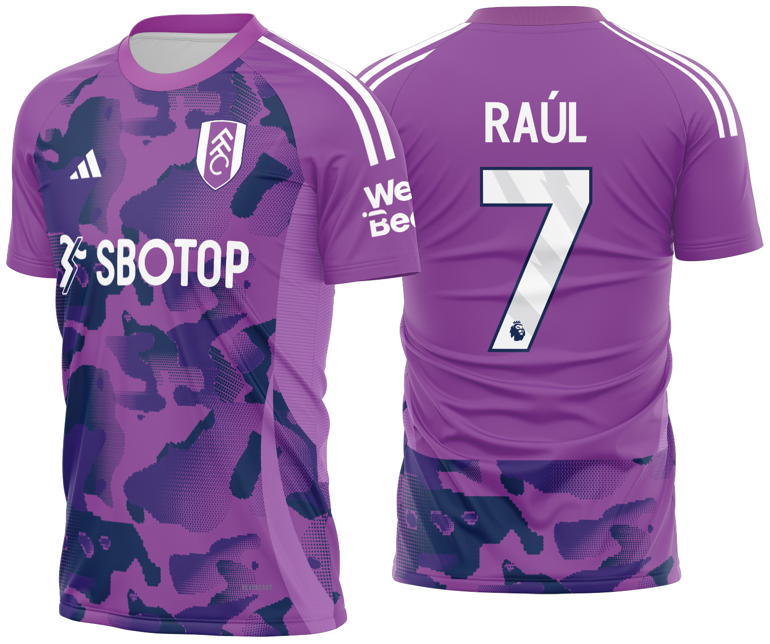 Arte Vetor Camisa Fulham Alternativa 2024-2025