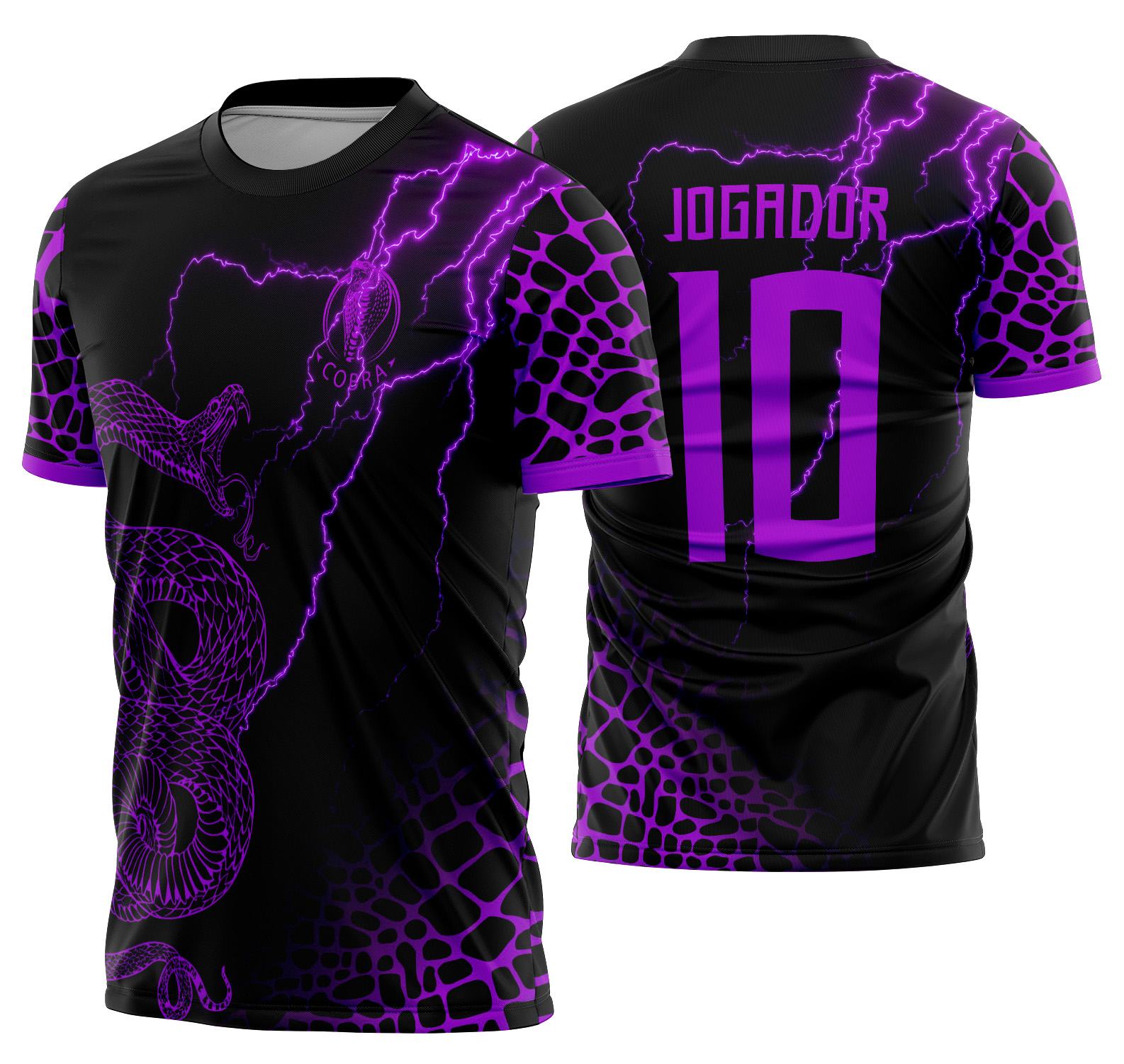Arte vetor camisa InterClasse Cobra Roxa Mod-599
