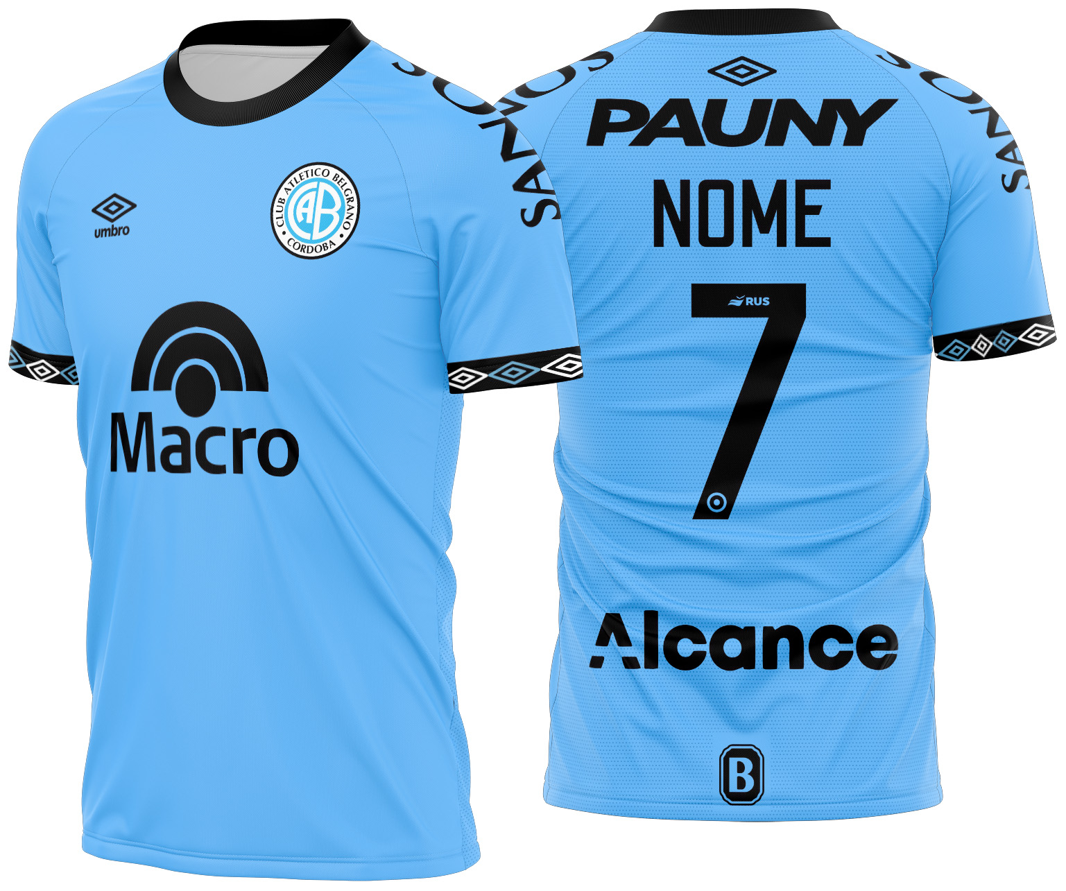 Arte vetor camisa CA Belgrano Local 2025