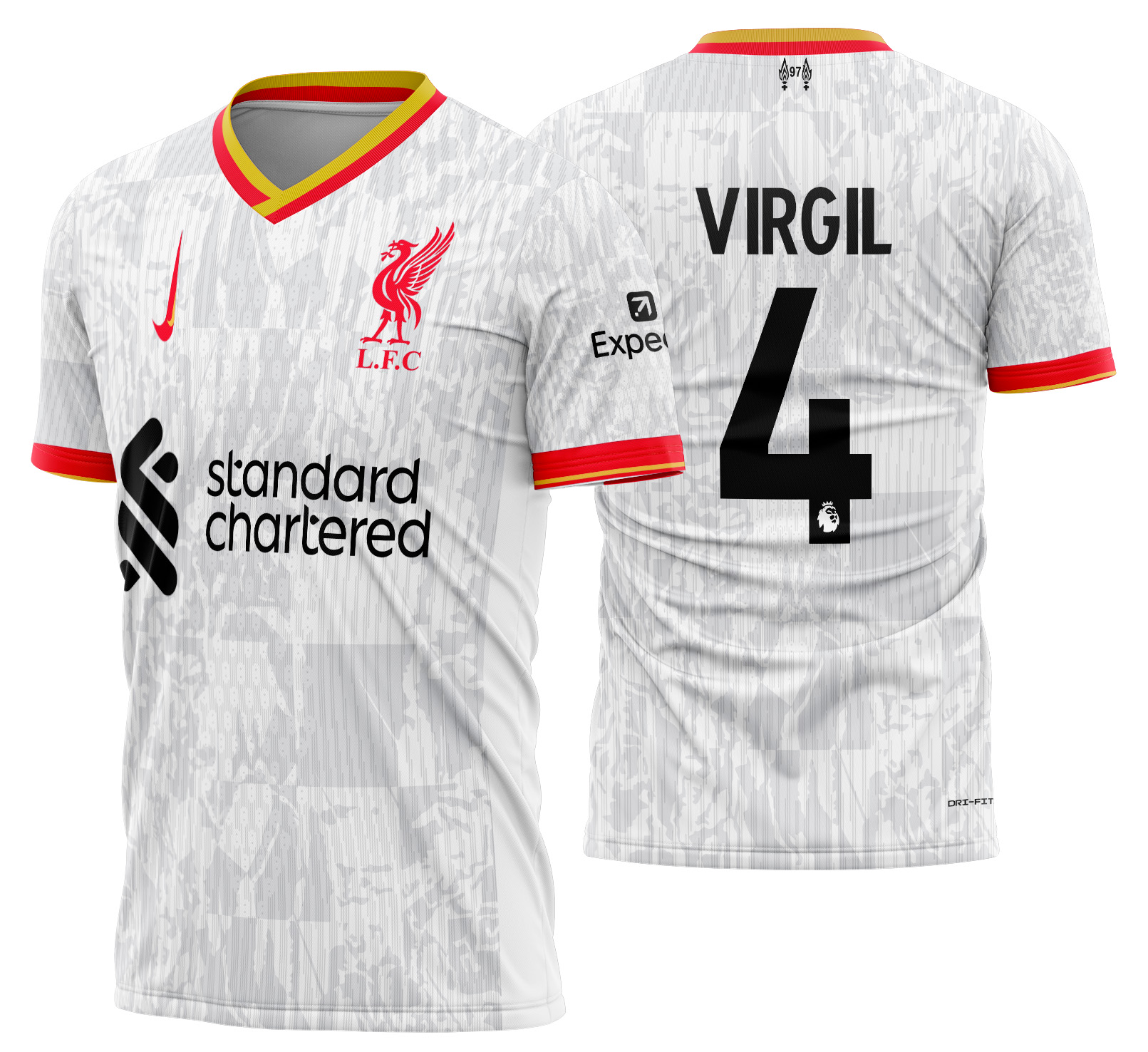 Arte vetor camisa Liverpool Alternativa 2024-2025