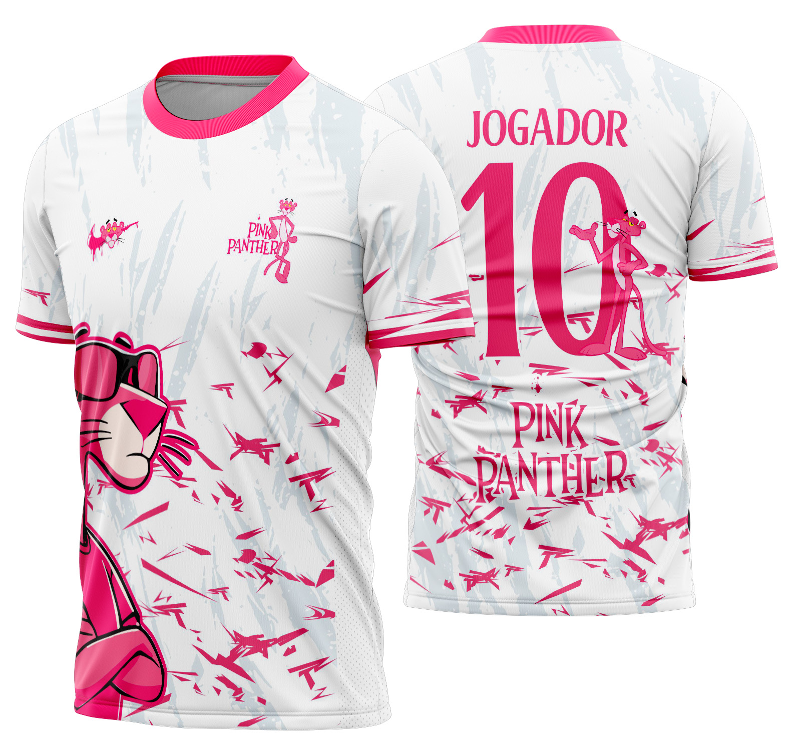 Arte Vetor Camisa Interclasse Pantera Cor de Rosa Mod-620