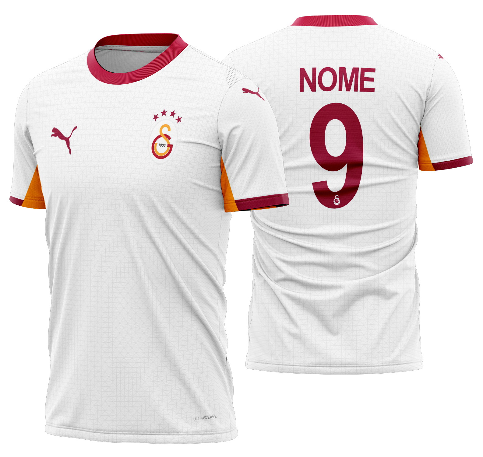 Arte Vetor Camisa Galatasaray Visita 2025-2026