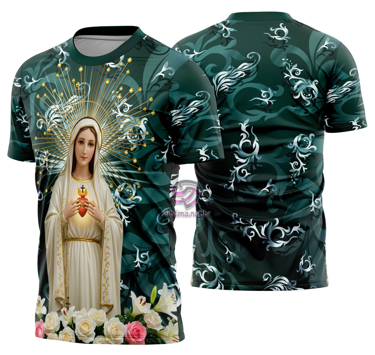 Arte vetor camisa Coraçao de Maria