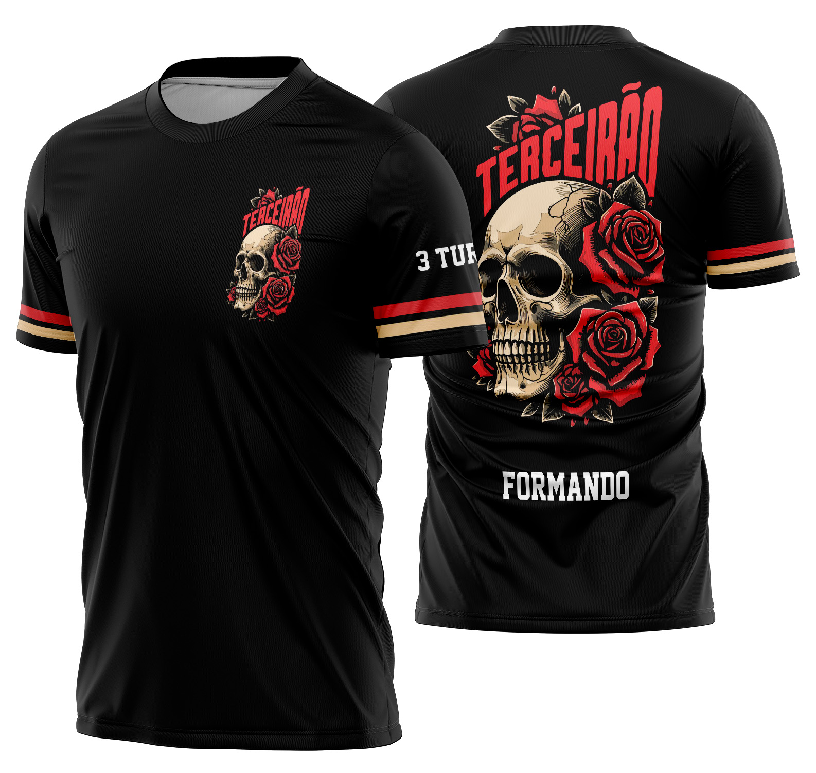 Arte vetor camisa Terceirão Caveira Mod-292