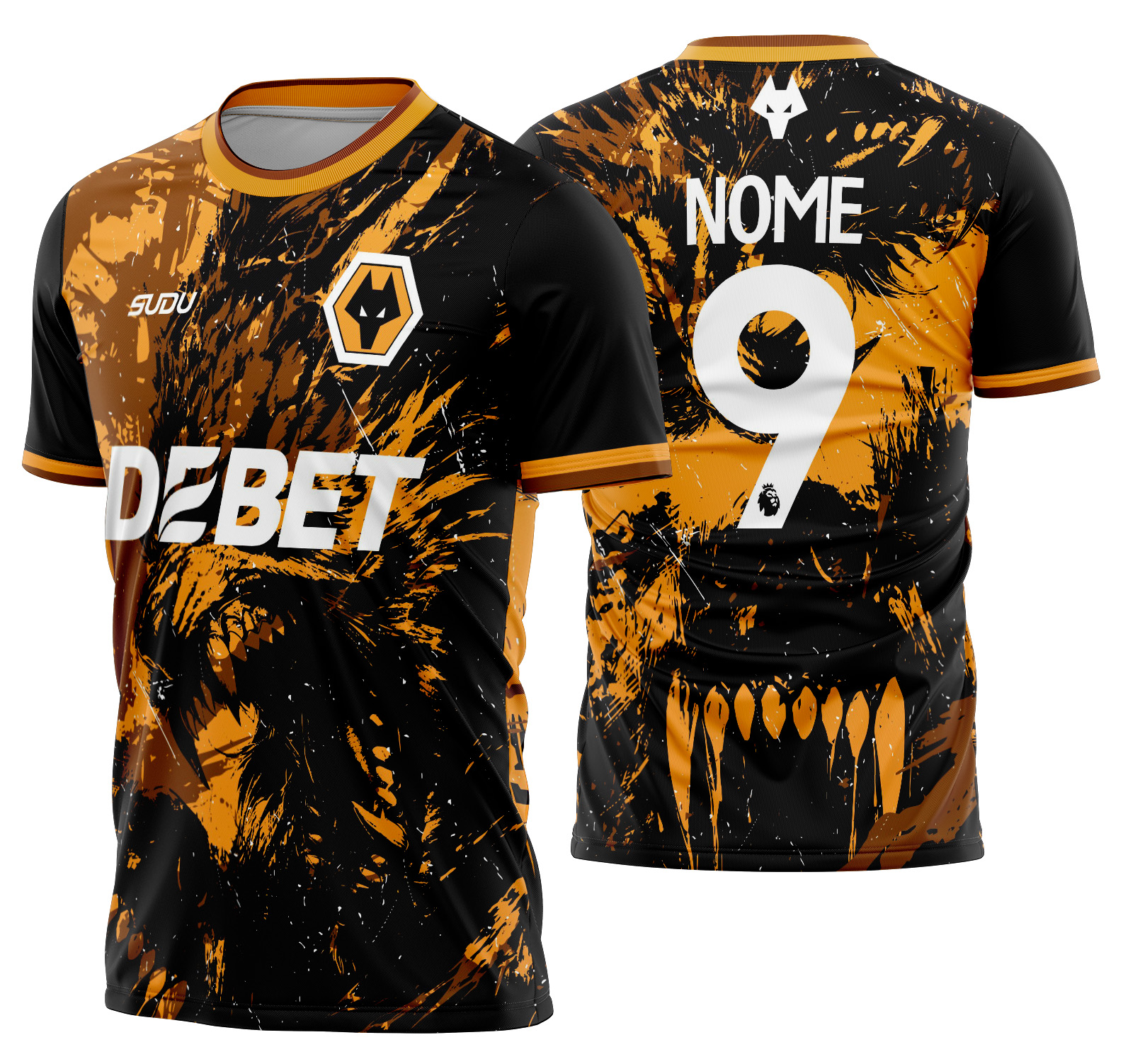 Arte Vetor Camisa Wolverhampton Concept 2025