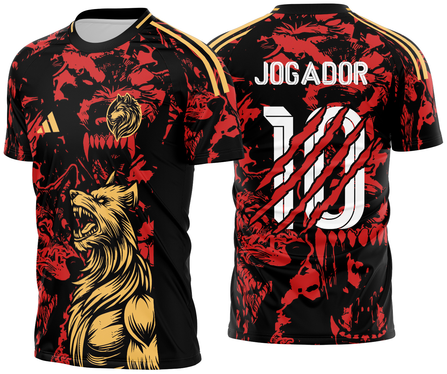 Arte vetor camisa Interclasse Lobo Mod-633
