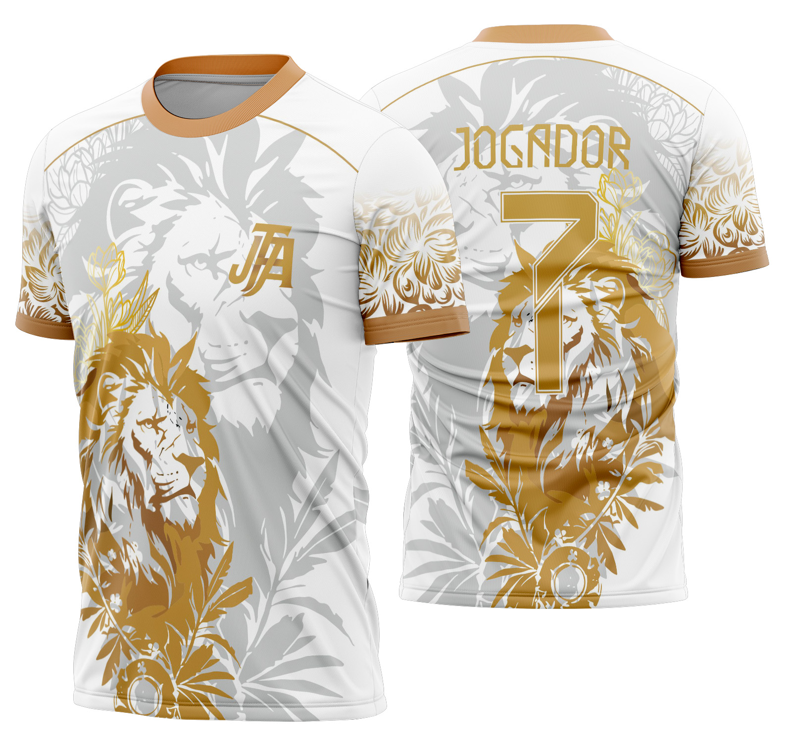 Arte Vetor Camisa Interclasse Leão dourado Mod-606