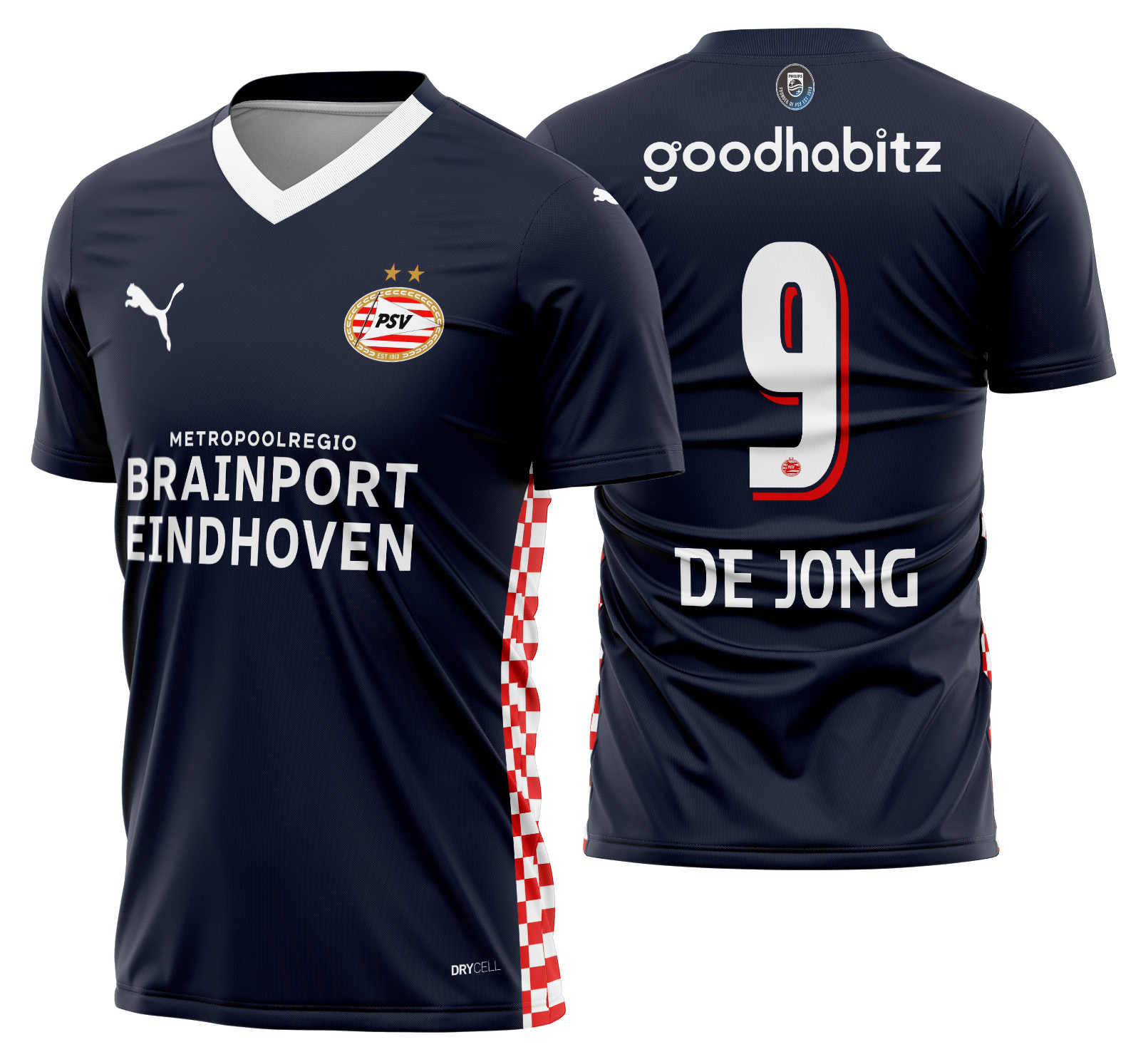 Arte vetor camisa PSV Eindhoven Visita 2025-2026