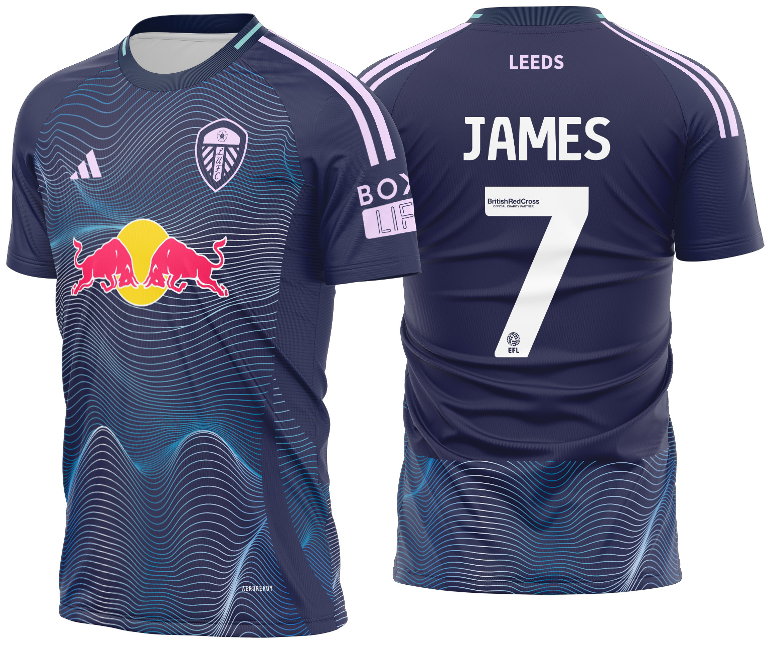 Arte vetor camisa Leeds United Alternativa 2024-2025