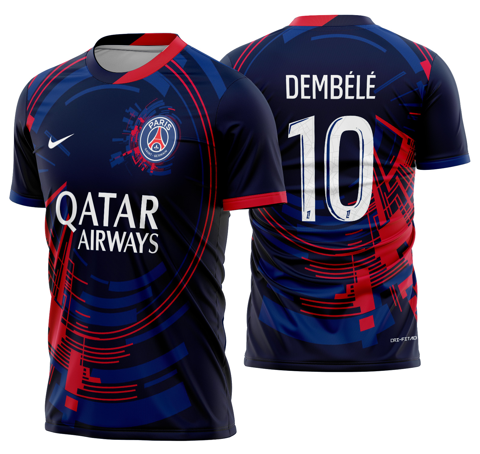 Arte Vetor Camisa PSG Concept geometric 2025