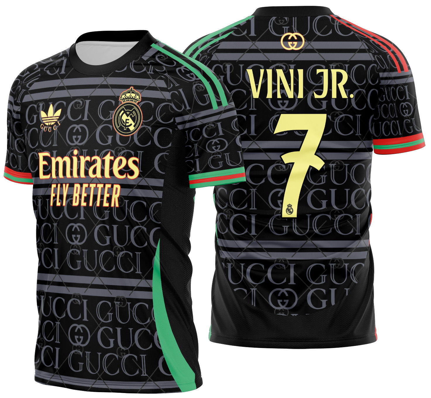 Arte Vetor Camisa Real Madrid Concept Gucci 2025