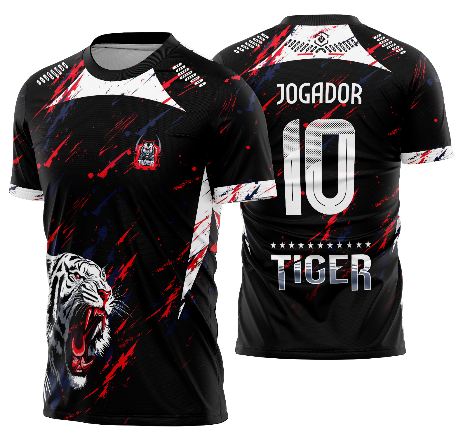 Arte vetor camisa Interclasse Tigre branco Mod-638