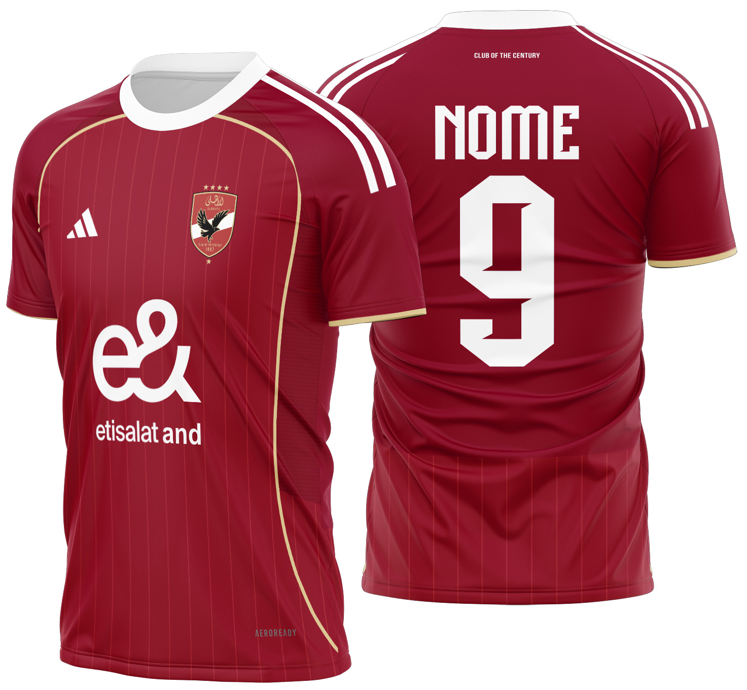 Arte Vetor Camisa Al Ahly Local 2025-2026