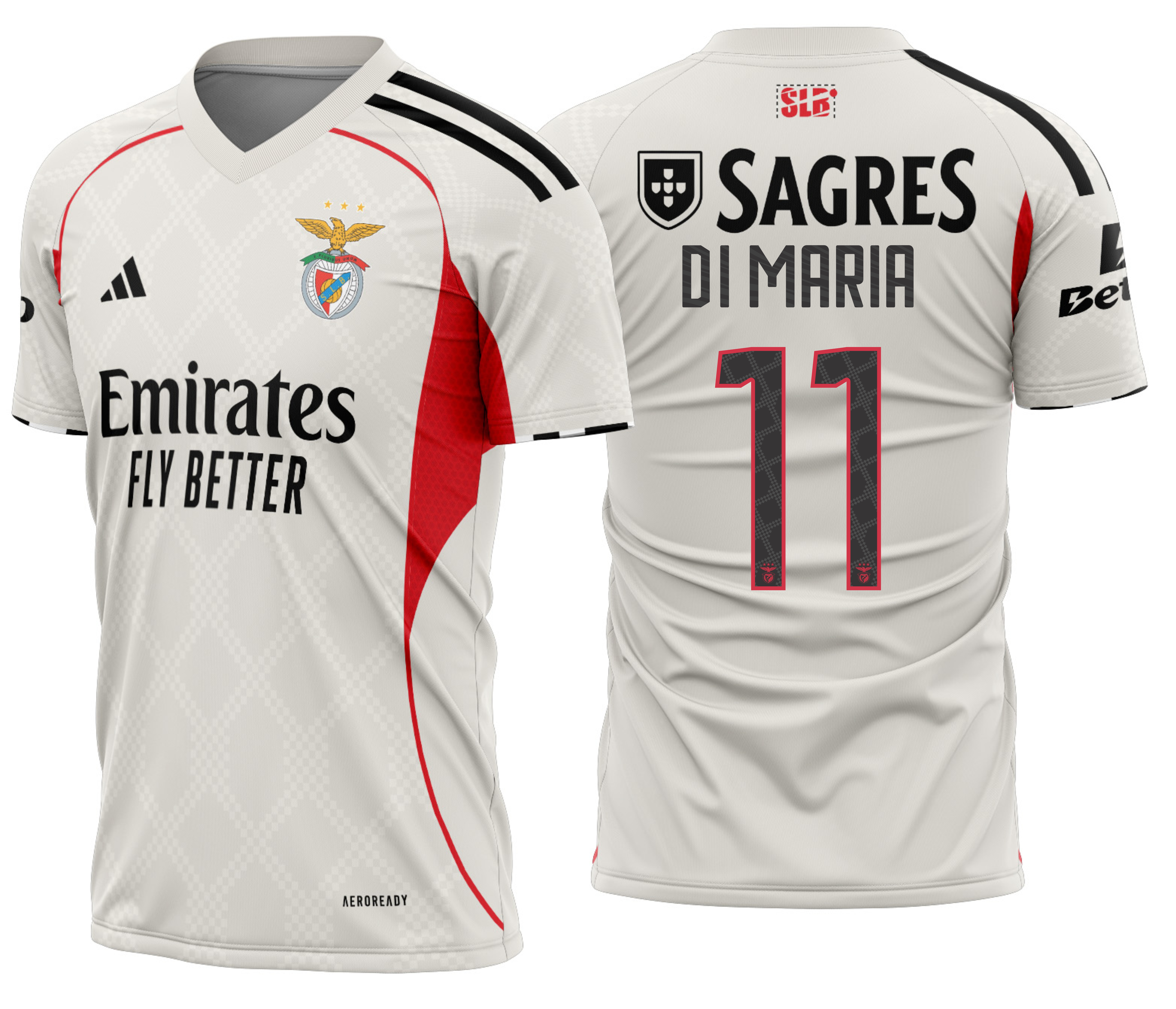 Arte vetor camisa Benfica Visita 2025-2026