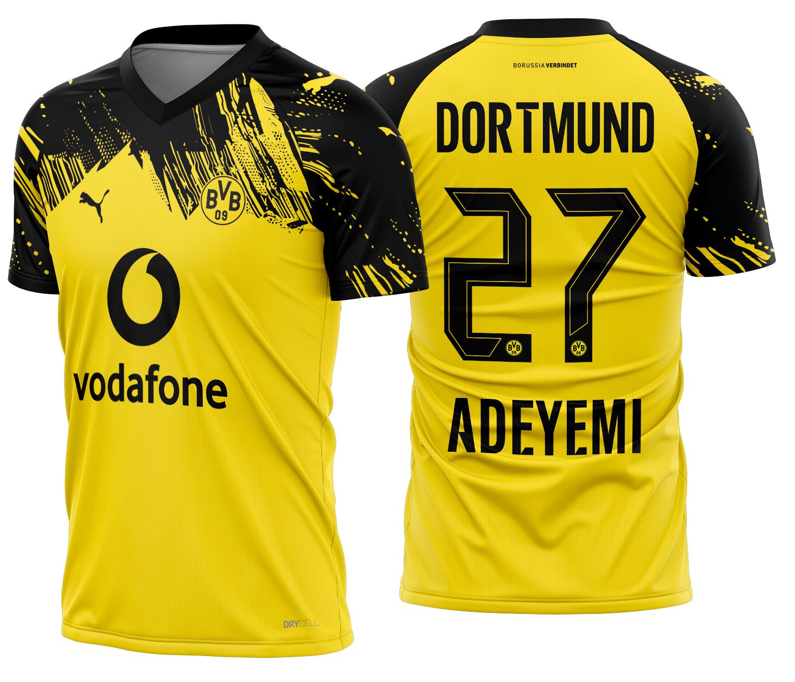 Arte Vetor Camisa Borussia Dortmund Local 2025-2026