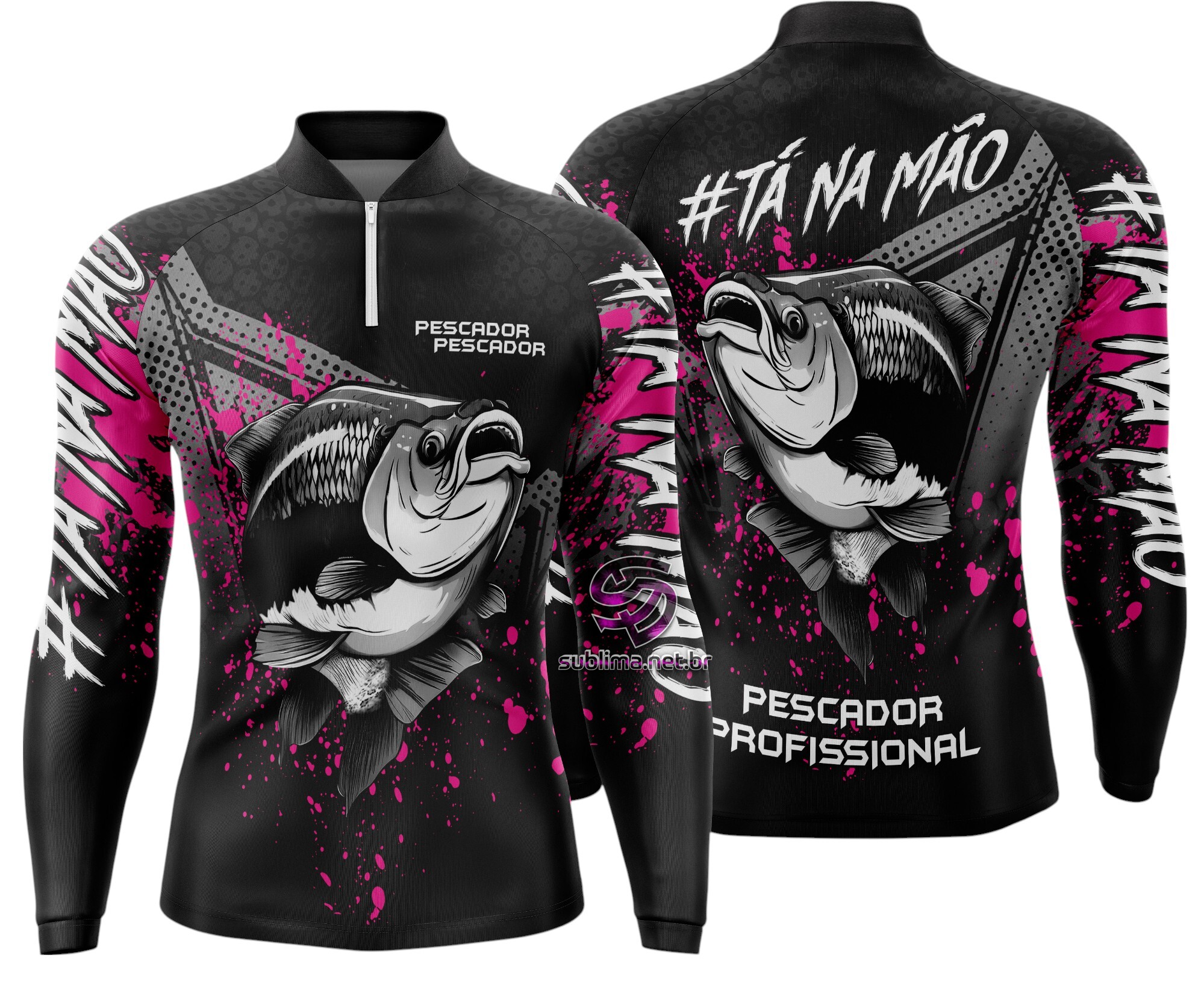 Arte estampa camisa Pesca-Mod-0068