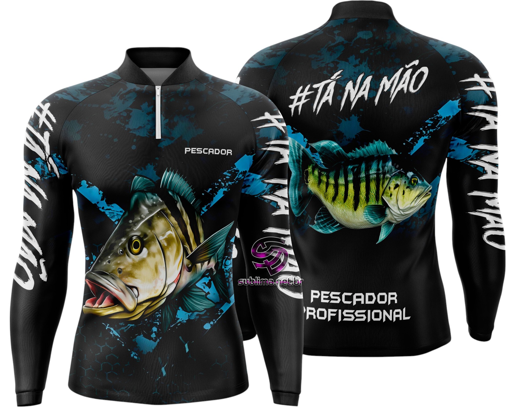 Arte Vetor Camisa Pesca-Mod-0083