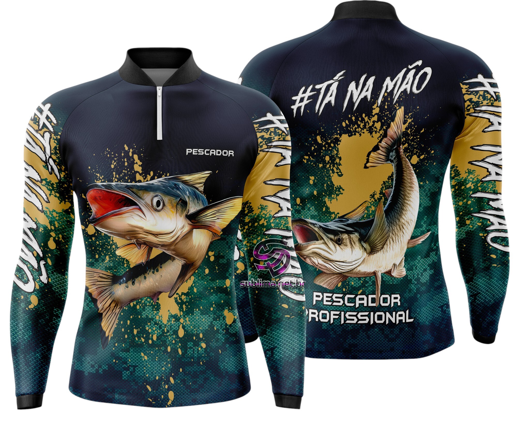 Arte Vetor Camisa Pesca-Mod-0086