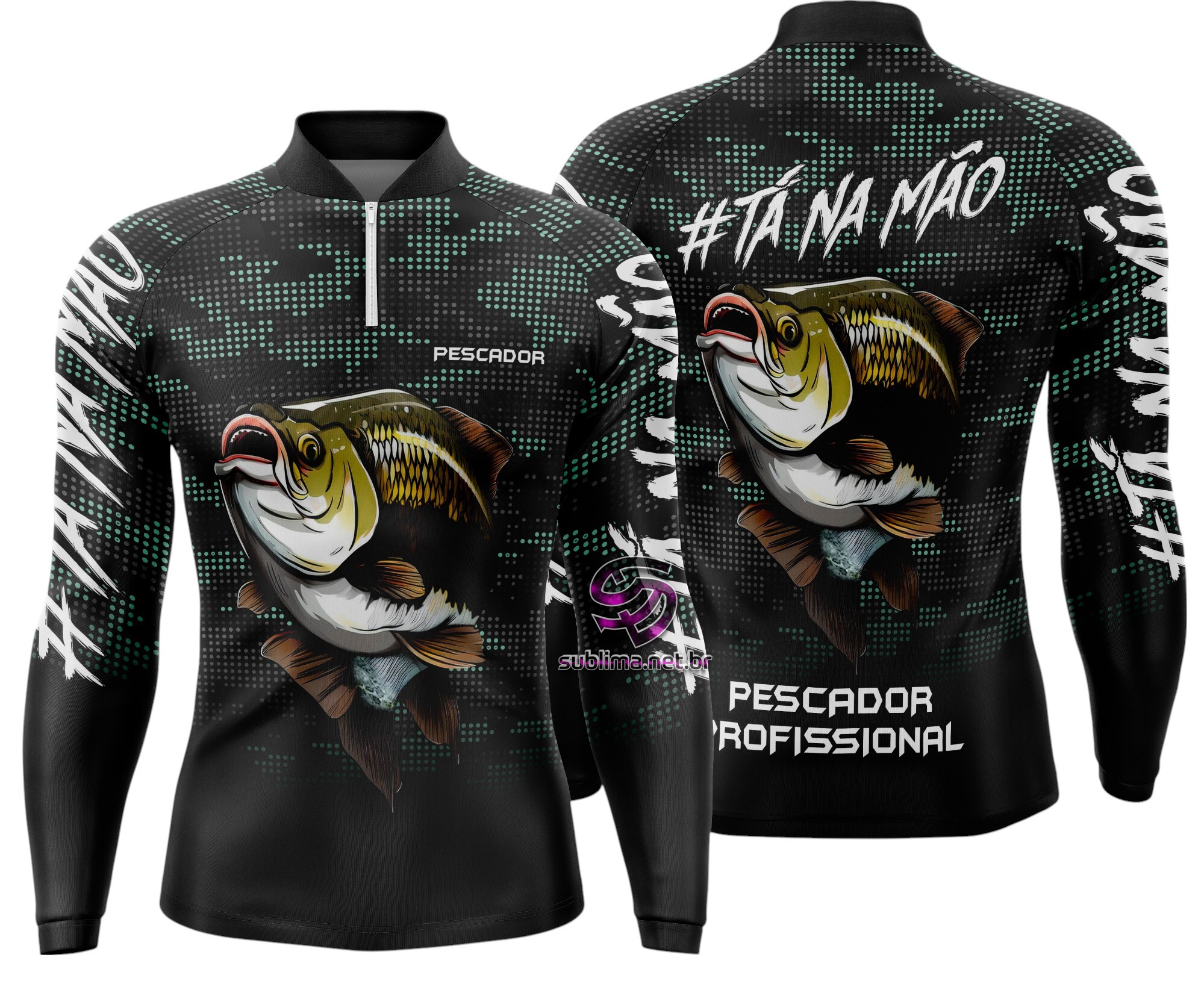 Arte Vetor Camisa Pesca-Mod-0108