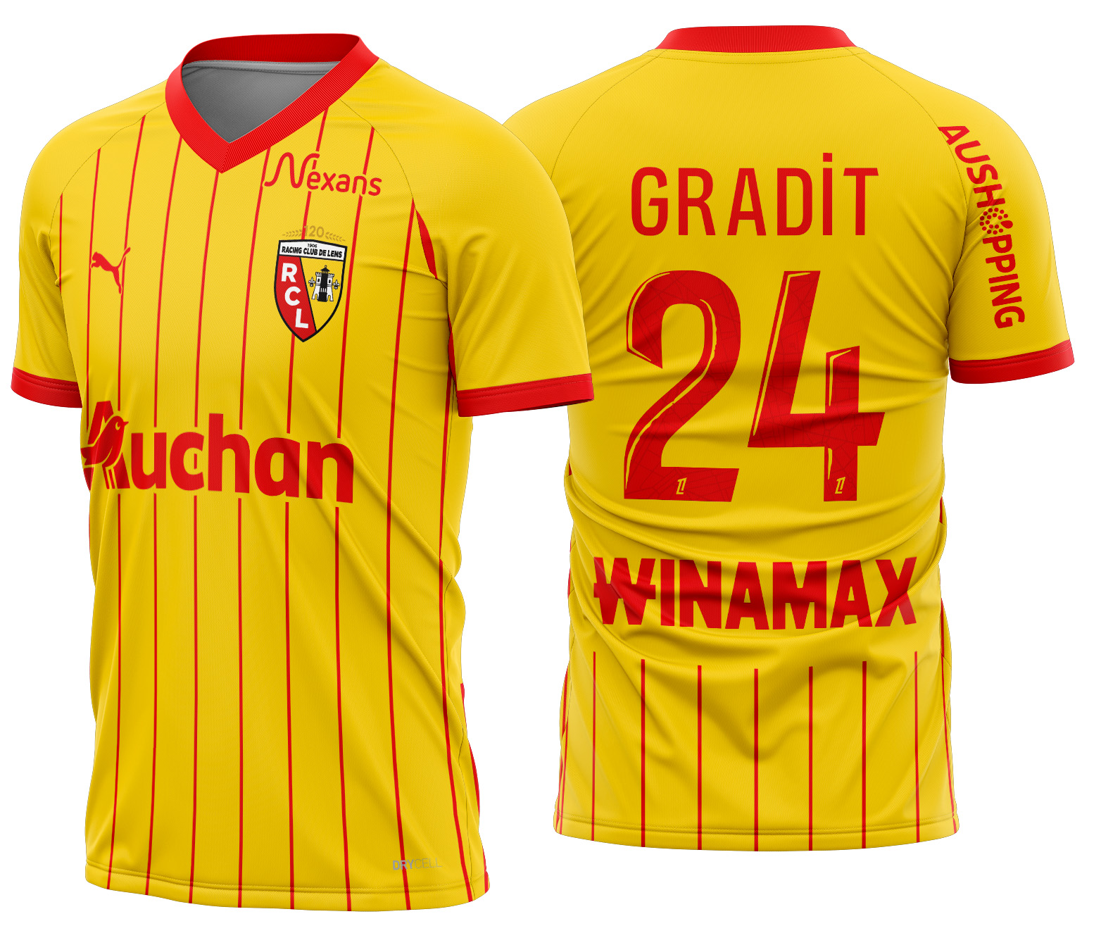 Arte Vetor Camisa RC Lens Local 2025-2026