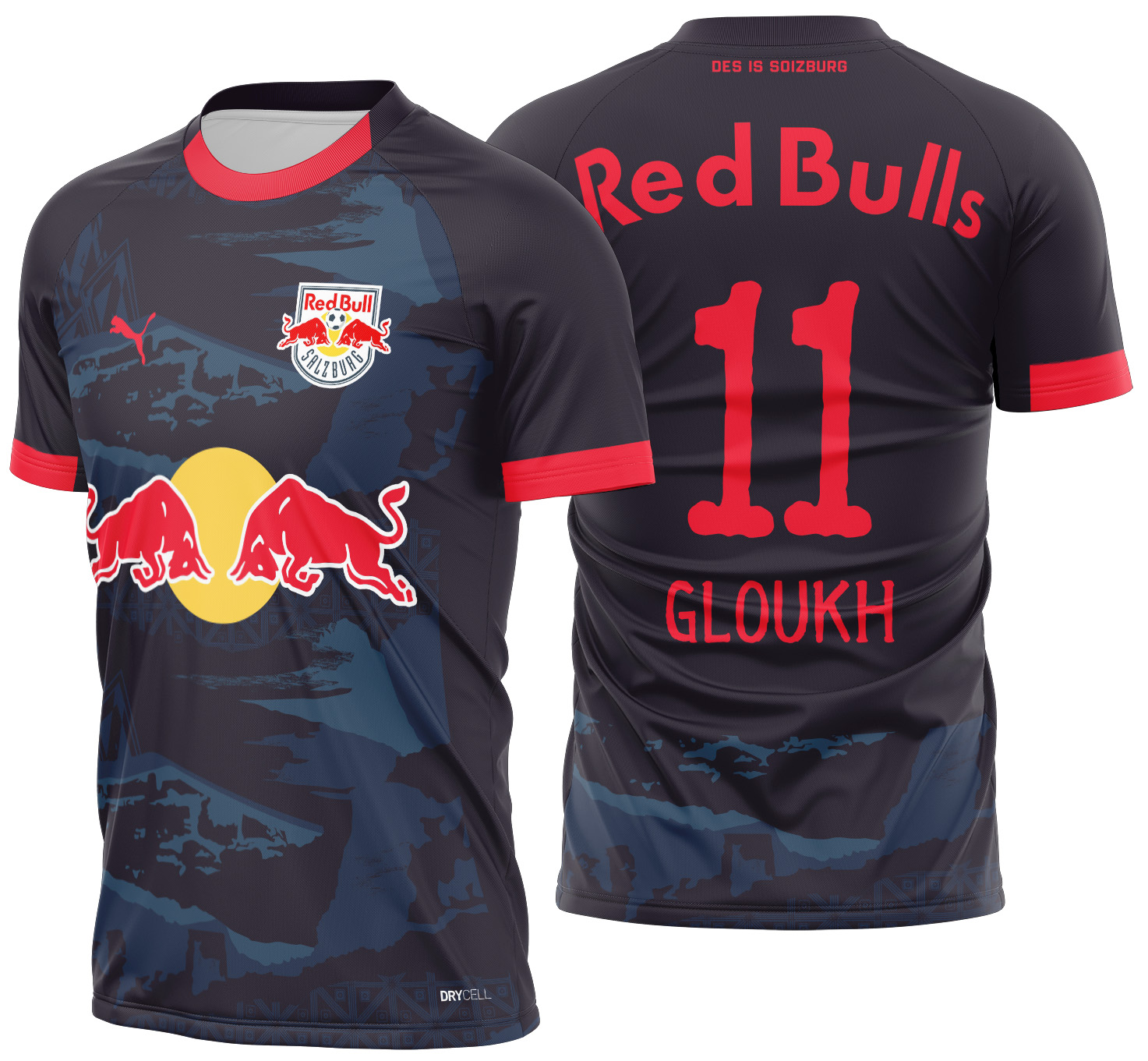 Arte Vetor Camisa Salzburg RB Visita 2025-2026