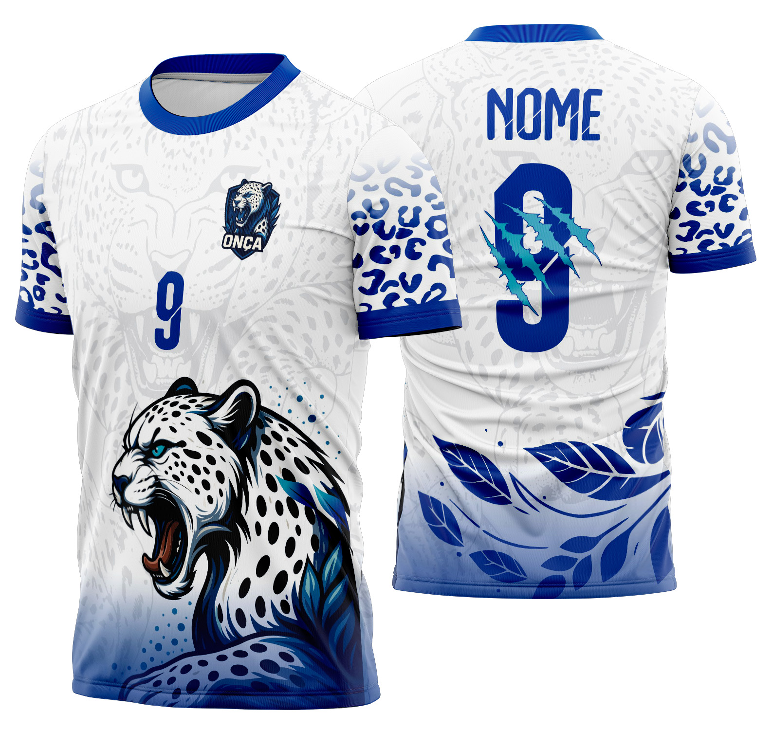 Arte vetor camisa Interclasse Onça Azul Mod-676