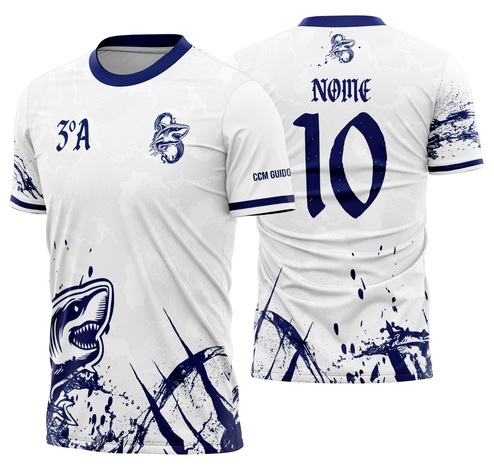 Arte Vetor Camisa Interclasse Tubarão Mod-694