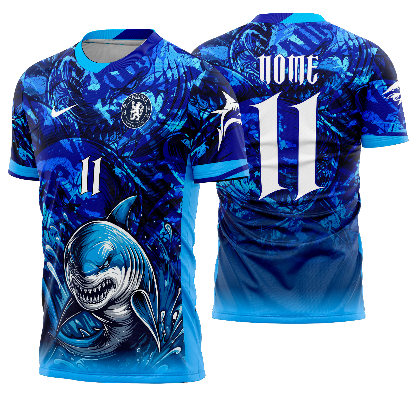 Arte vetor camisa Interclasse Tubarão Mod-710