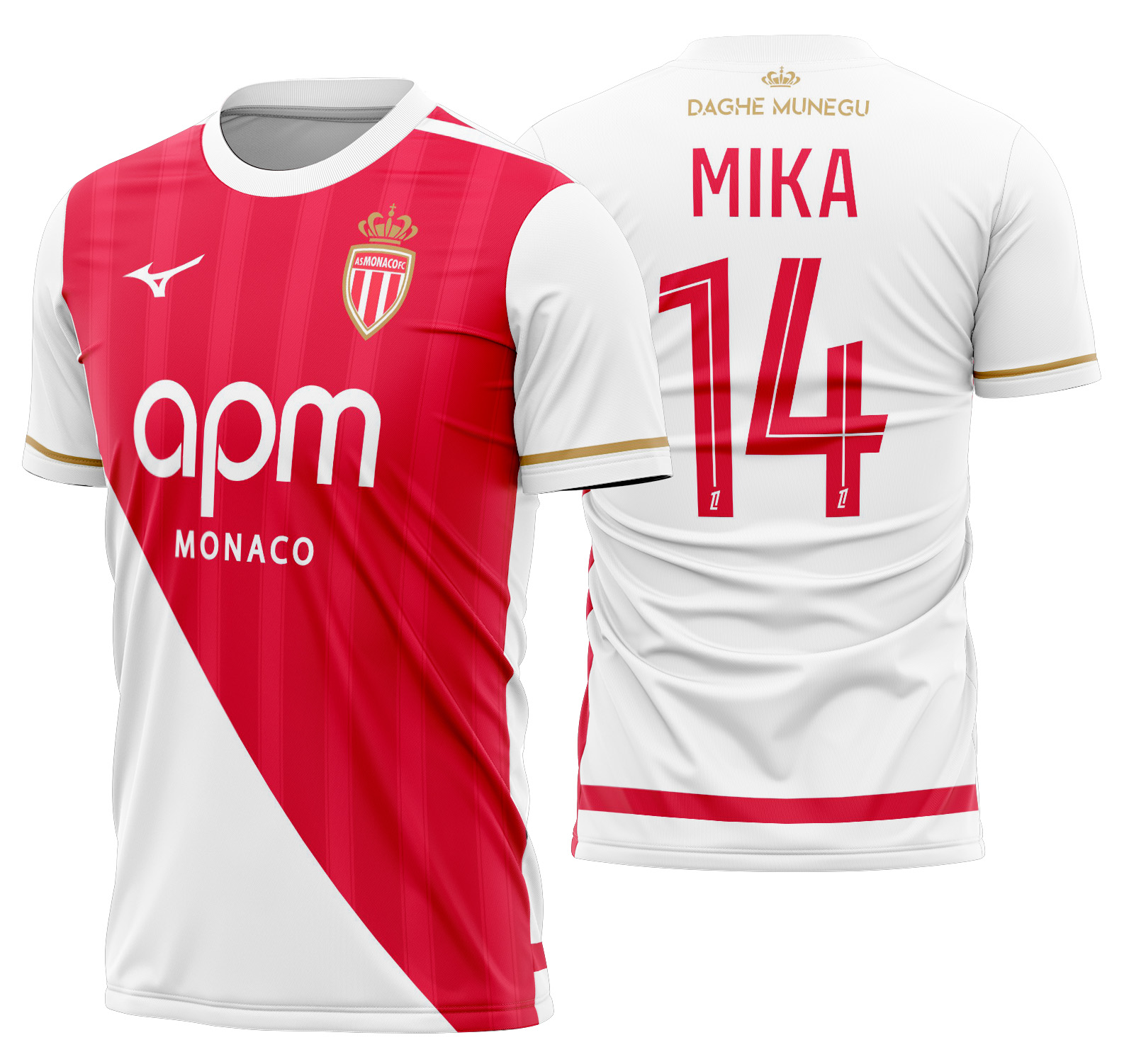 Arte vetor camisa As Monaco Local 2025-2026