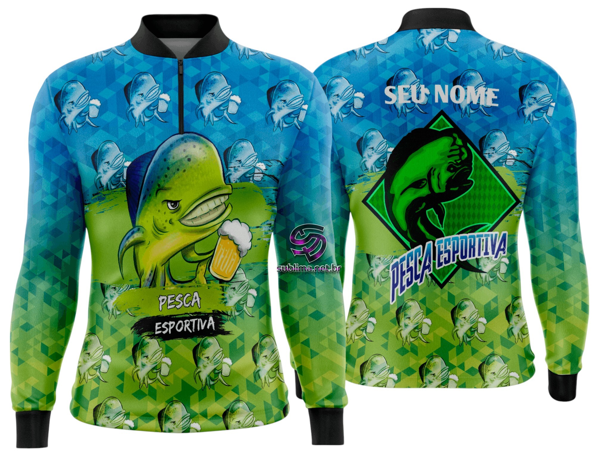 Arte Vetor Camisa Pesca-Mod-0197