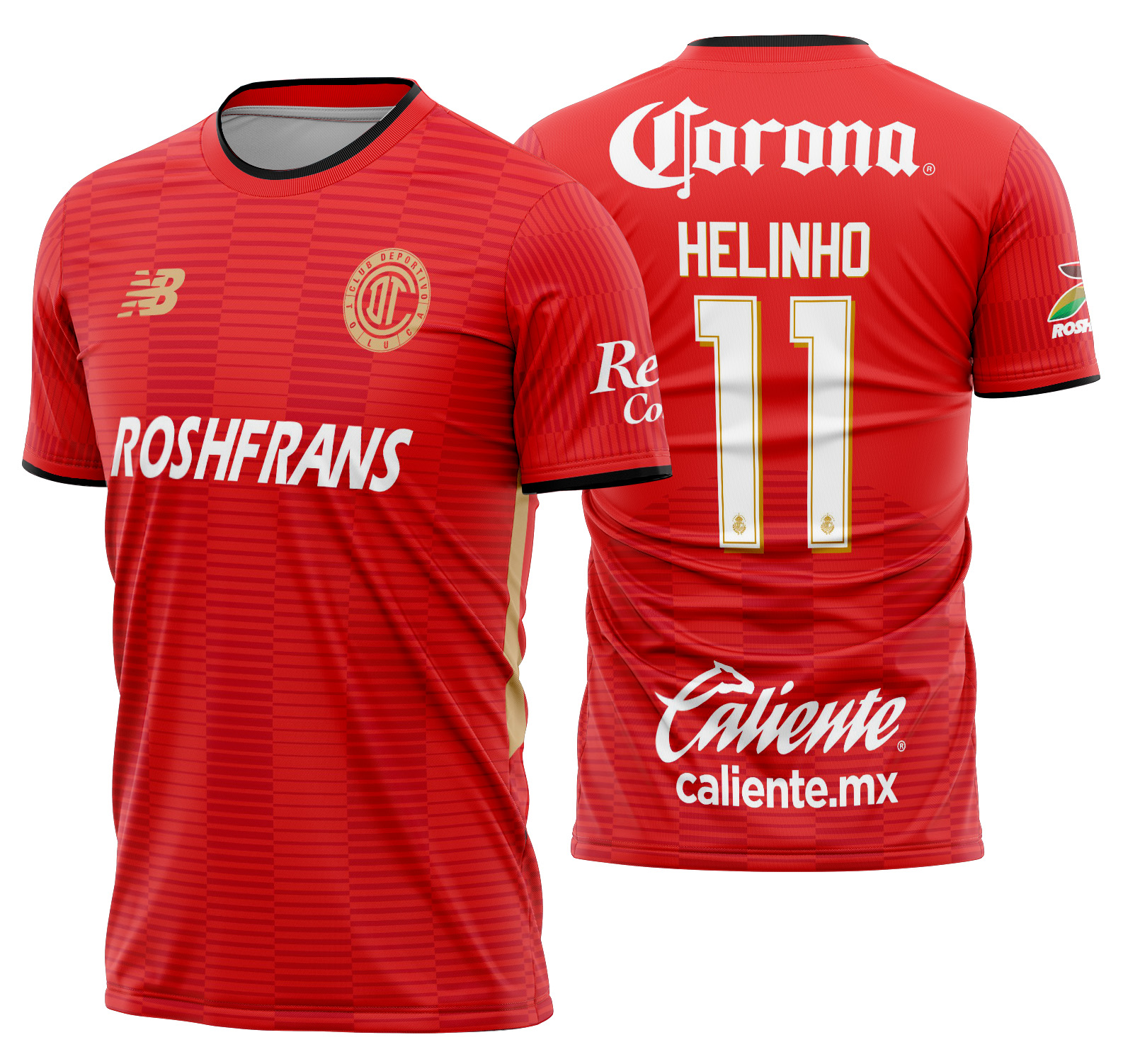 Arte Vetor Camisa Toluca Local 2025-2026