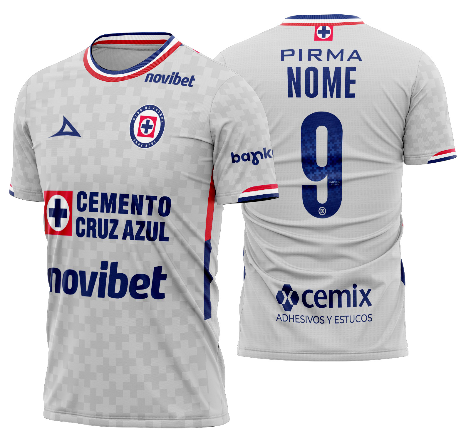 Arte Vetor Camisa Cruz Azul Visita 2025-2026