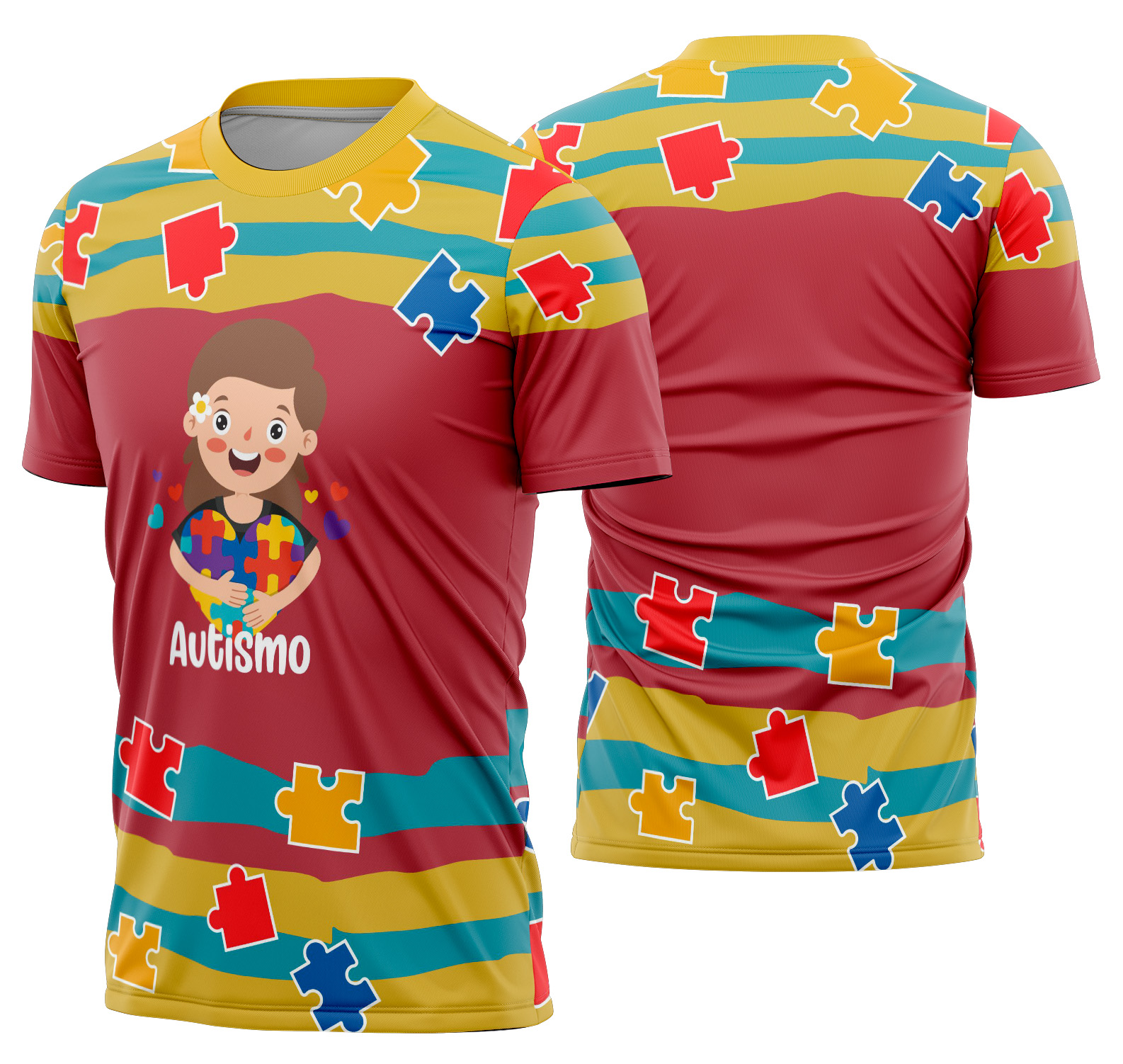 Arte Vetor Camisa Autismo Mod-2