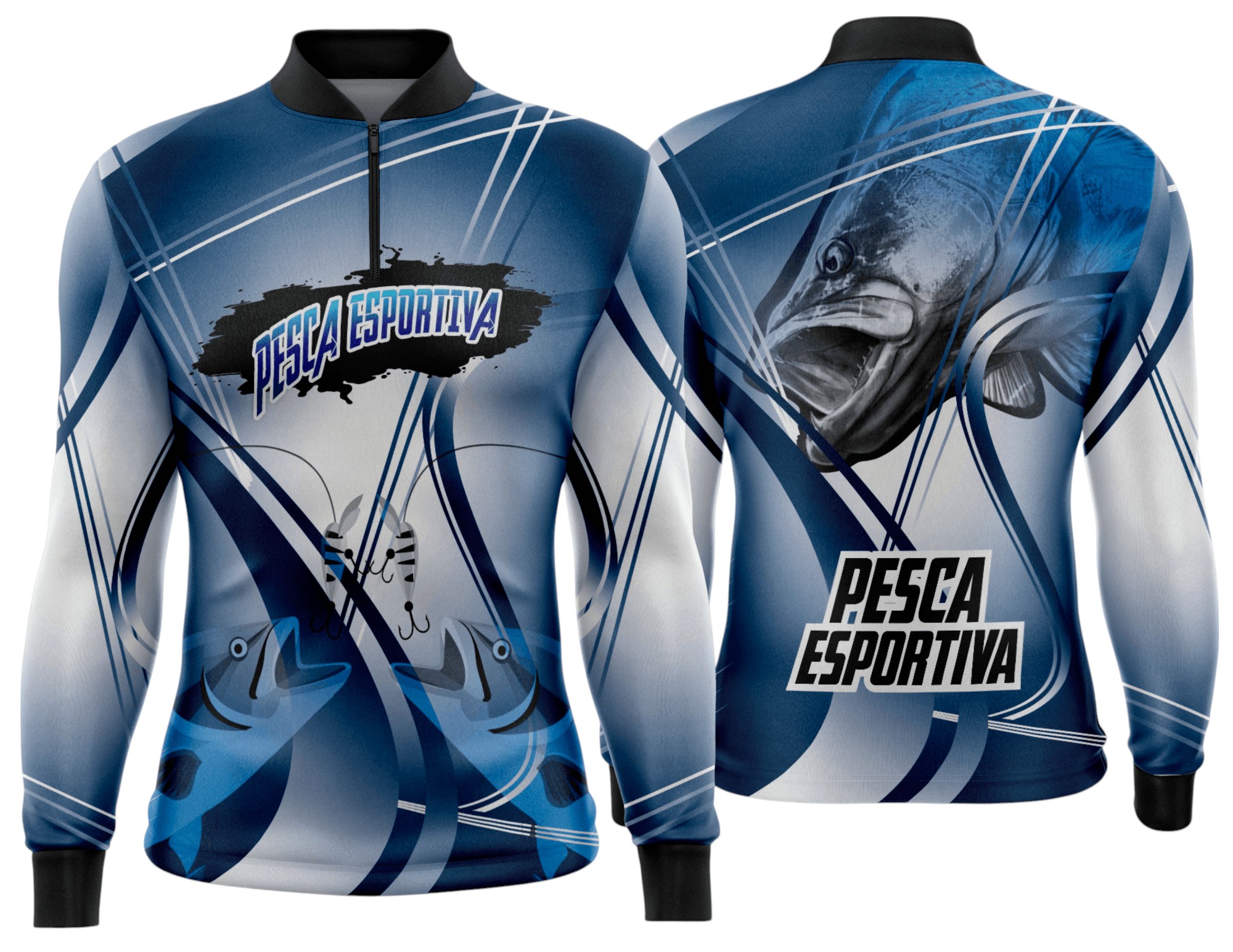 Arte estampa camisa Pesca-Mod-0225