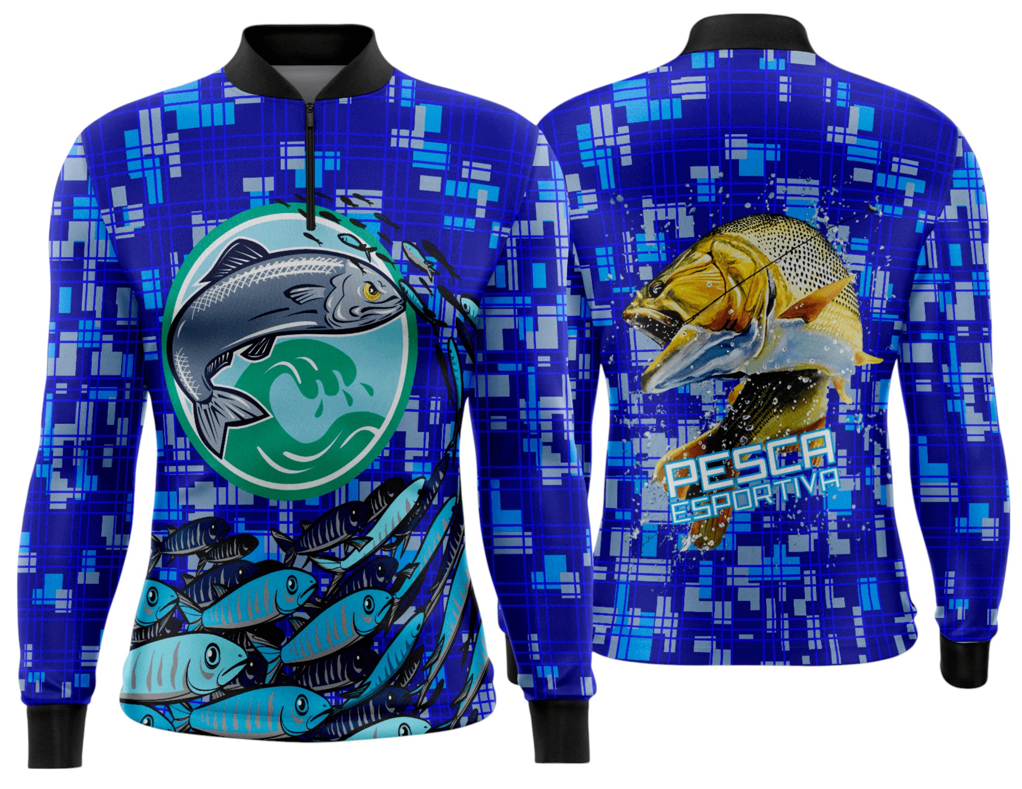 Arte estampa camisa Pesca-Mod-0239