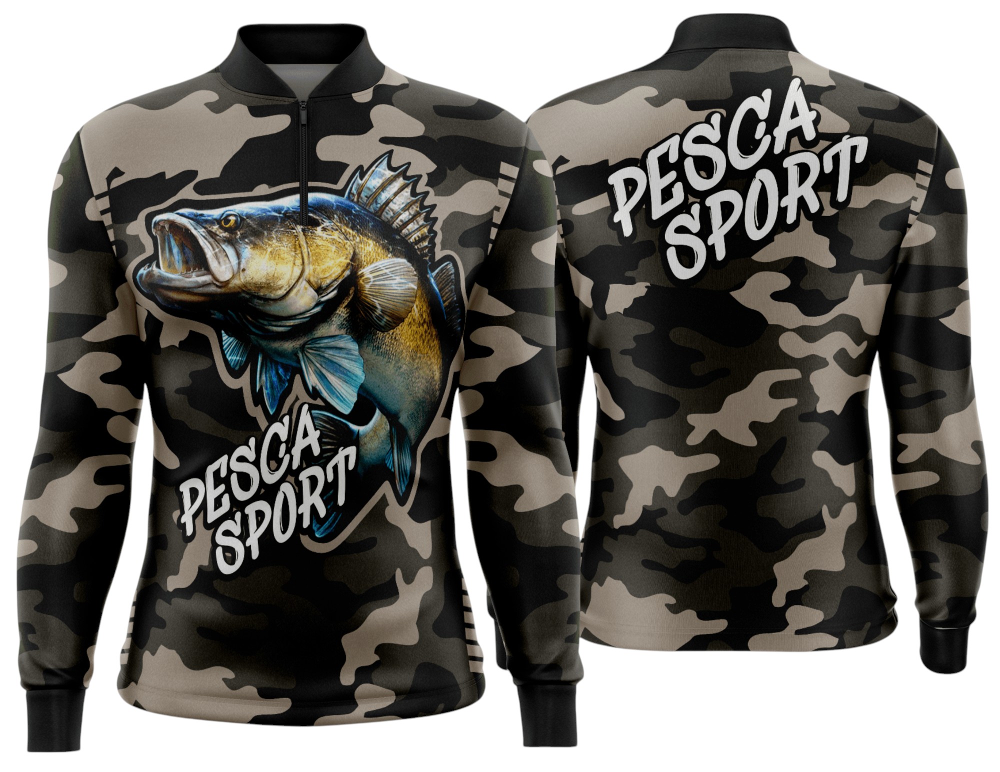 Arte estampa camisa Pesca-Mod-0240