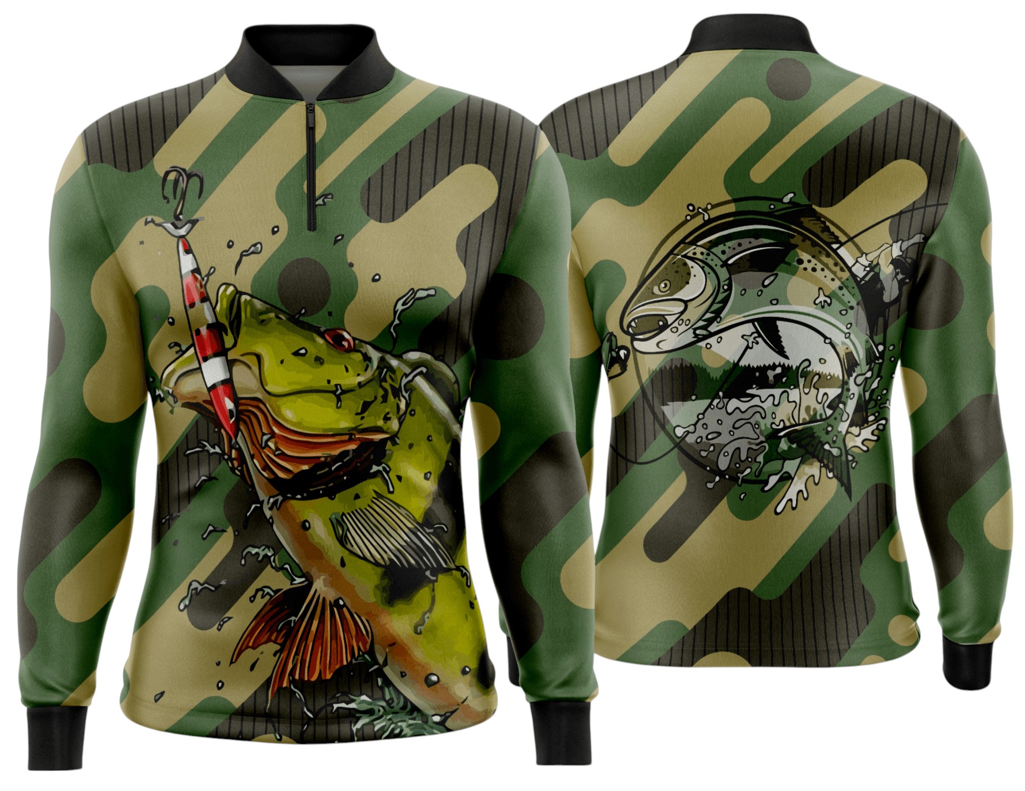 Arte estampa camisa Pesca-Mod-0247
