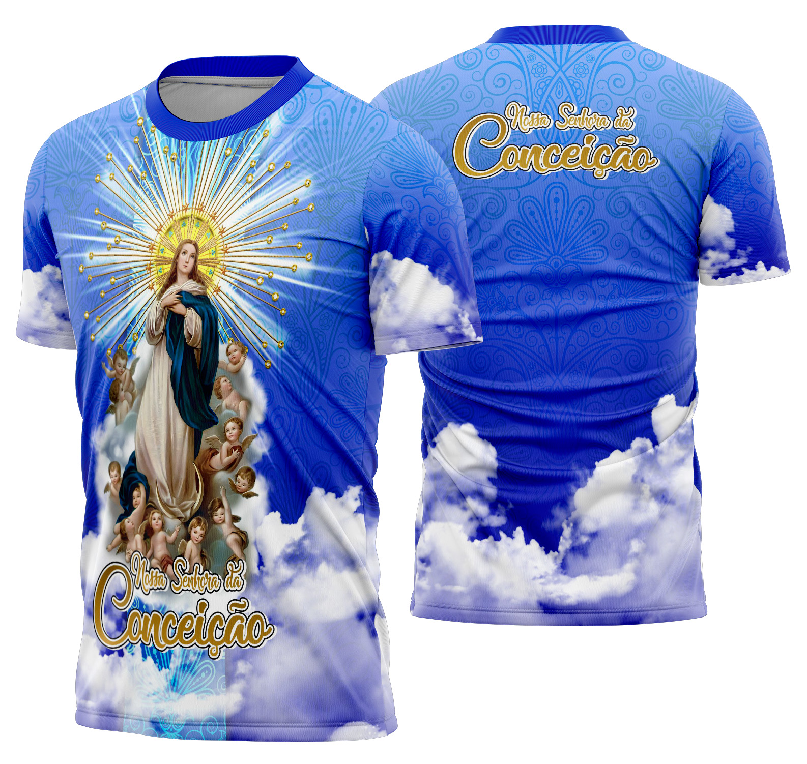 Arte estampa camisa Nossa Senhora Imaculada da Conceição 01