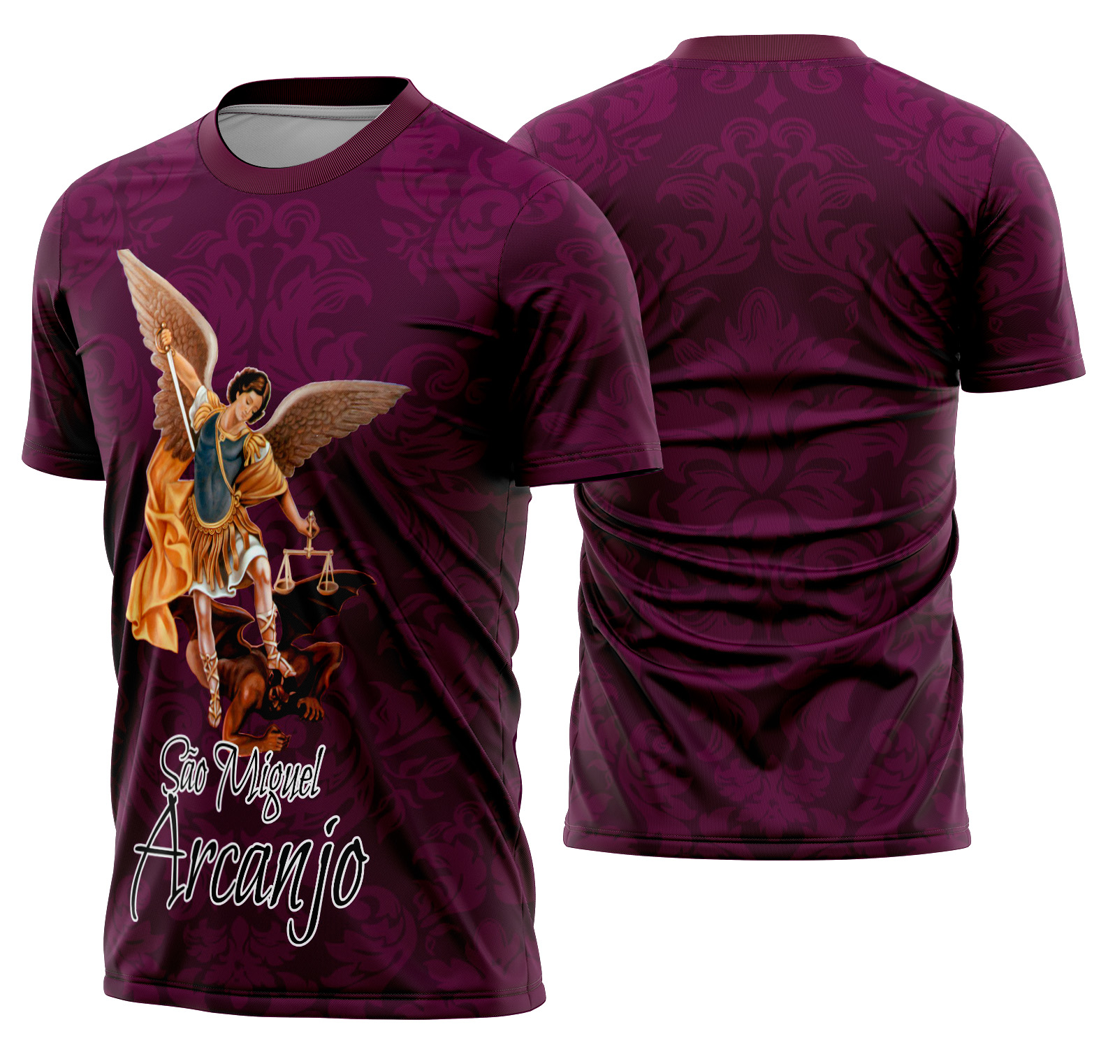 Arte estampa camisa São Miguel Arcanjo