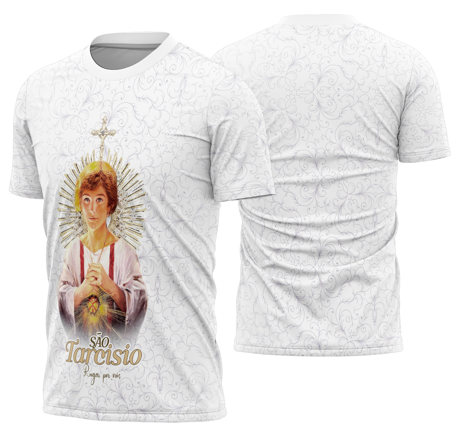 Arte estampa camisa São Tarcísio