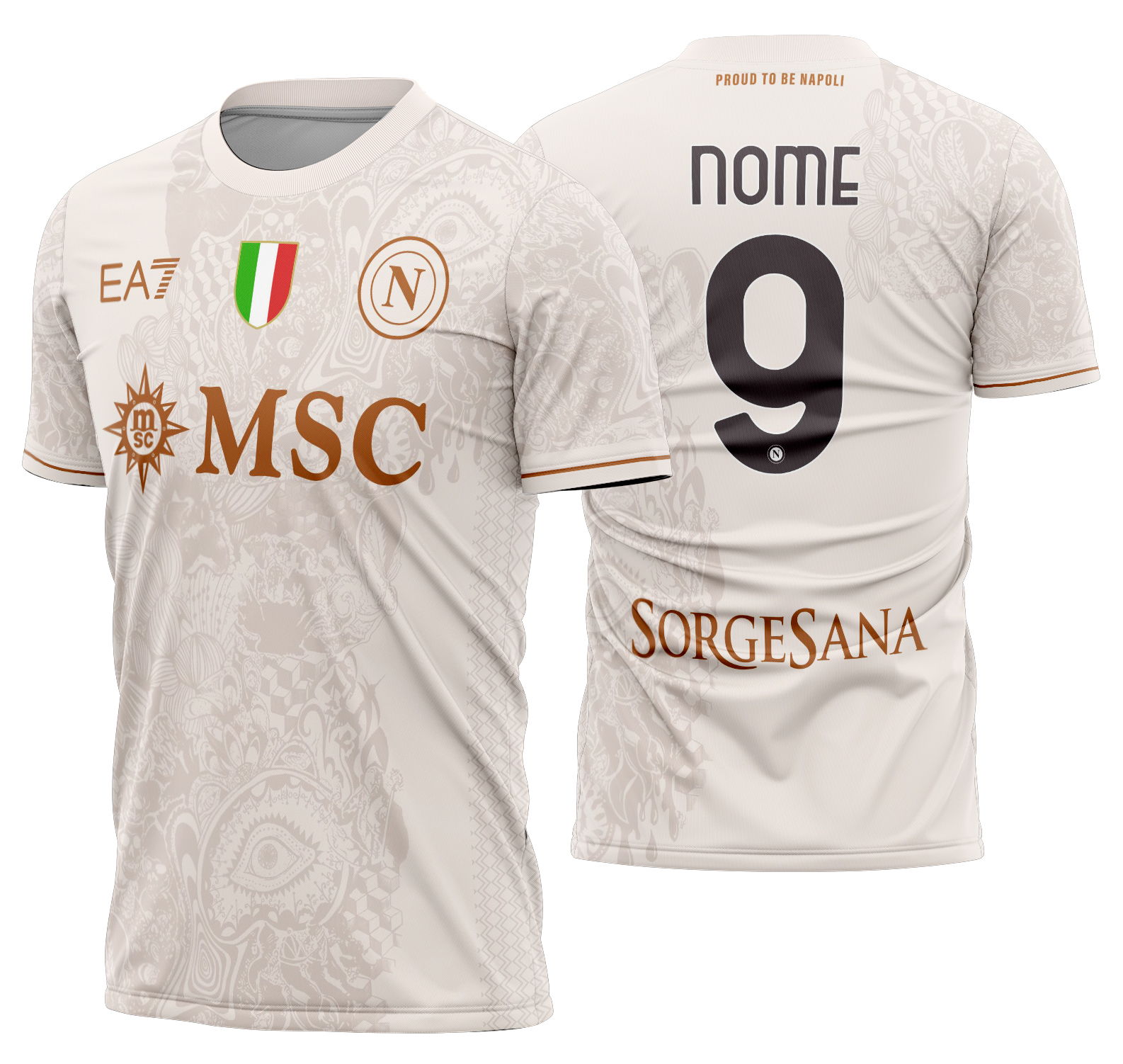 Arte Vetor Camisa Napoli Visita 2025-2026